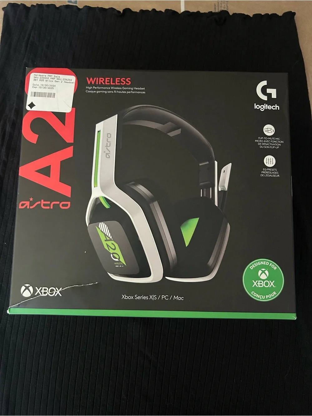 Logitech Astro A20 Wireless Gaming Headset - Black, White & Green